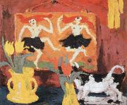 Emil Nolde still life with dancers oil painting artist